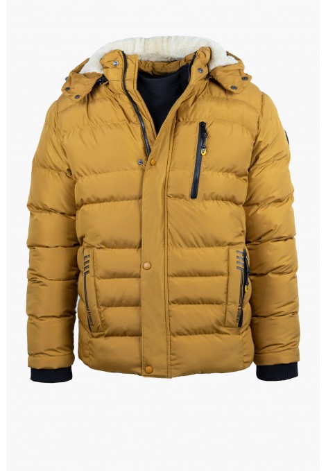 Men's Mustard Yellow Jacket with detachable Hood