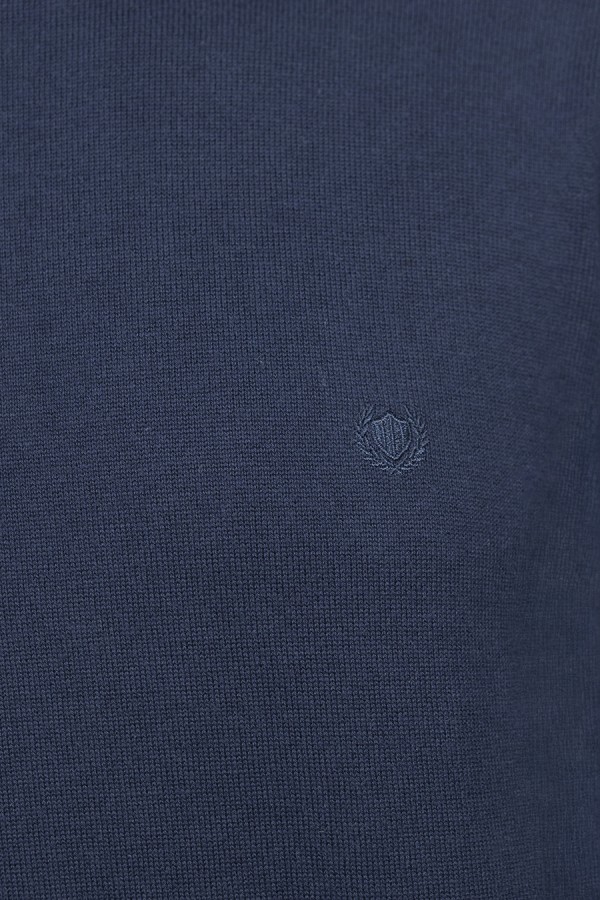 Men's Dark Blue Knitted T-shirt