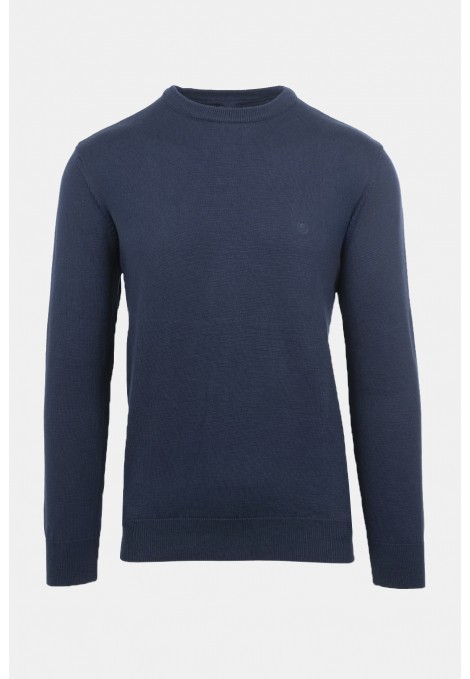 Men's Dark Blue Knitted T-shirt