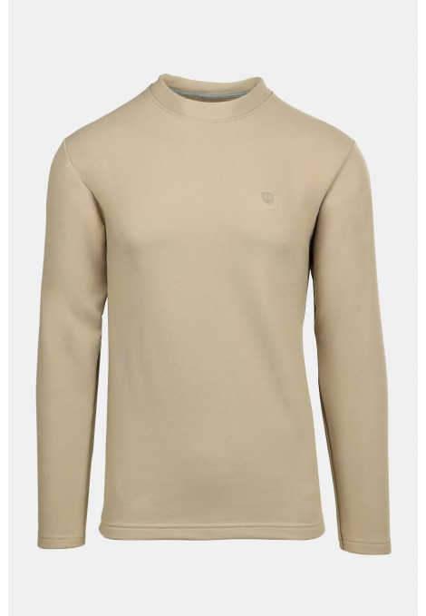 Ανδρική Σκούρο Μπεζ Μπλούζα Ριπ