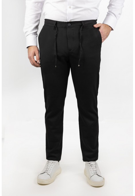 Ανδρικό Μαύρο Παντελόνι με Λάστιχο Μέσης- Day to Night