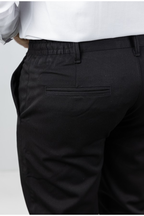 Ανδρικό Μαύρο Παντελόνι με Λάστιχο Μέσης- Day to Night