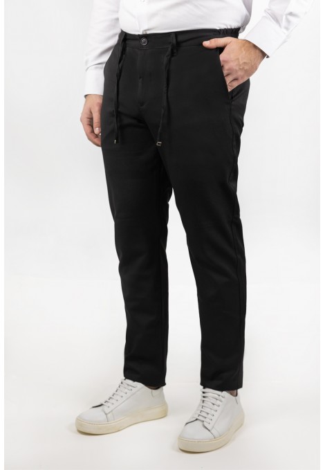 Ανδρικό Μαύρο Παντελόνι με Λάστιχο Μέσης- Day to Night