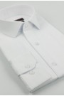 Men's White Formal Shirt - La pupa Signature Weave Slim