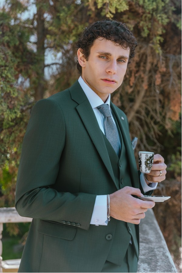Ανδρικό Σκούρο Πράσινο κοστούμι luxury formal