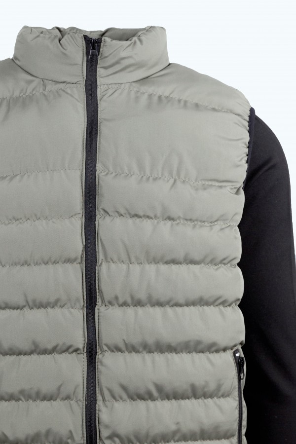 Men's Khaki Sleeveless Jacket