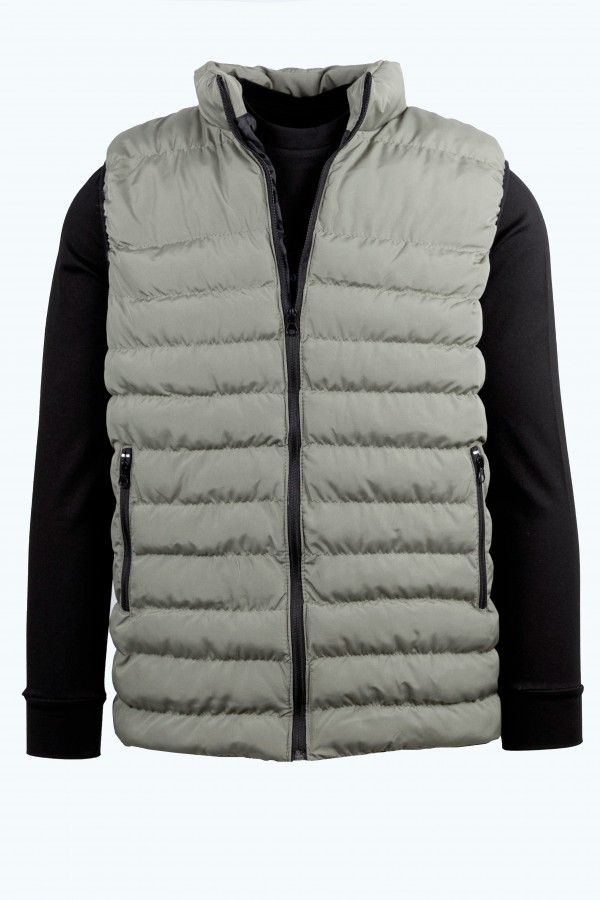 Men's Khaki Sleeveless Jacket