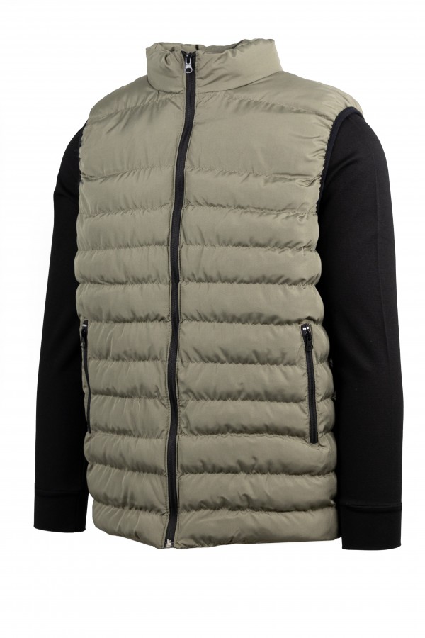 Men's Olive Green Sleeveless Jacket