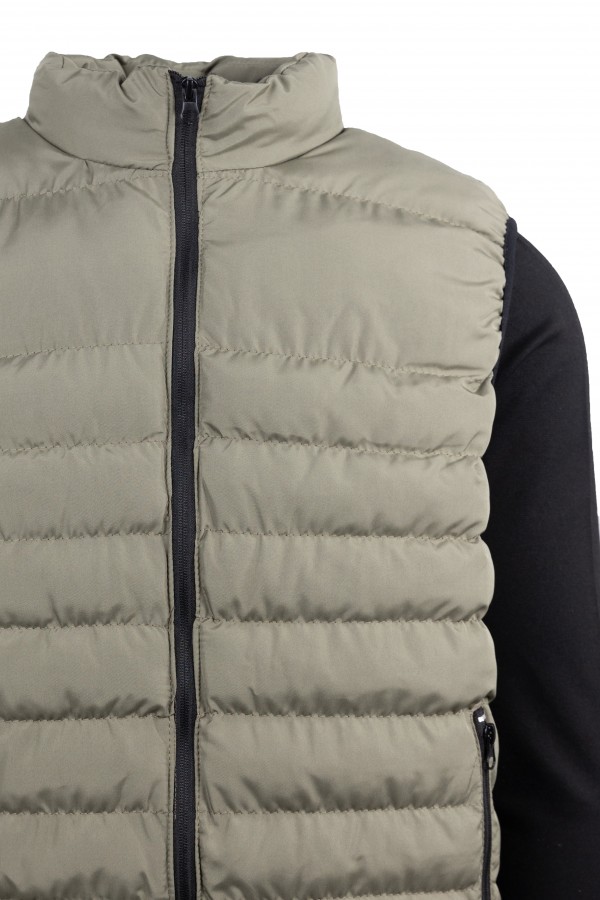 Men's Olive Green Sleeveless Jacket