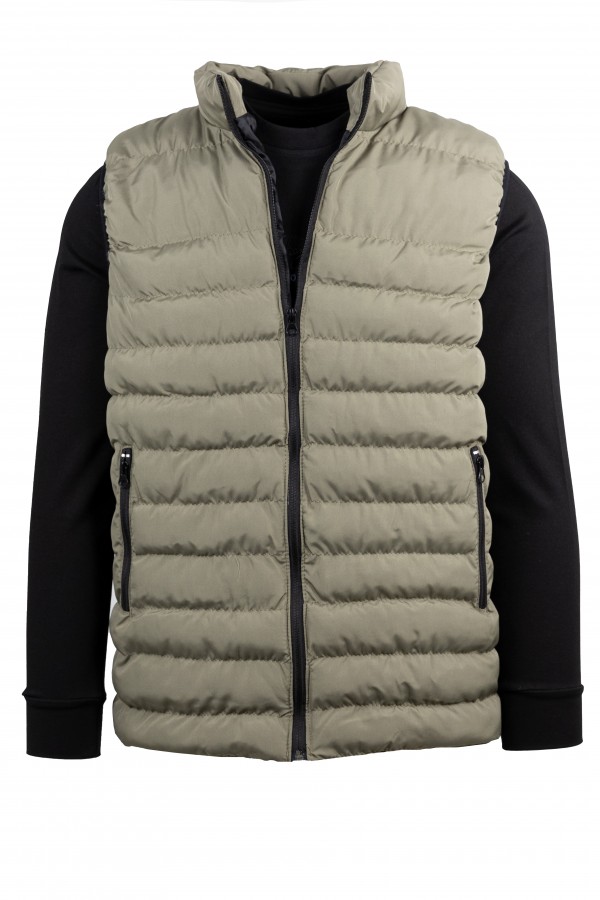 Men's Olive Green Sleeveless Jacket