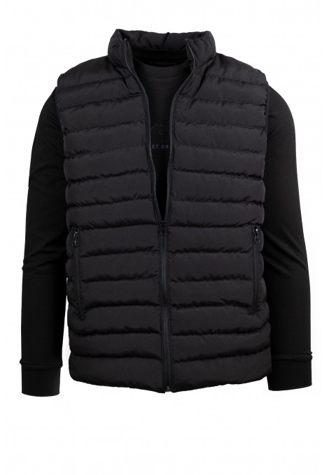 Men's Black Sleeveless Jacket