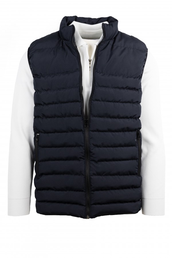 Men's Dark Blue Sleeveless Jacket