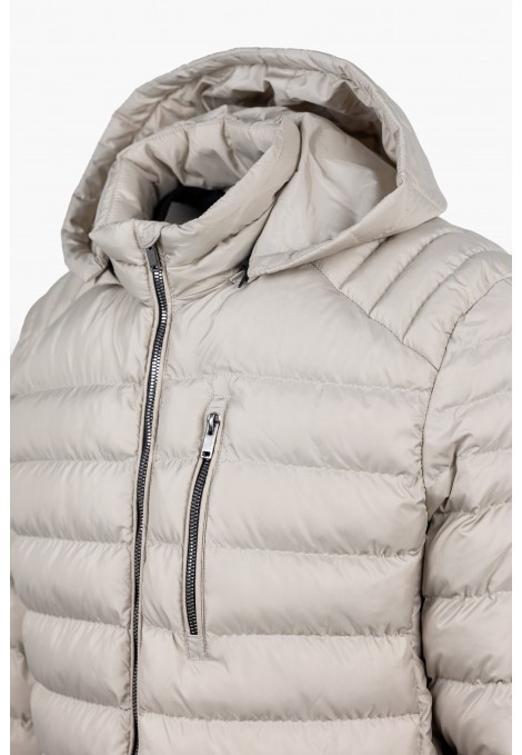 Men's Beige  Jacket with detachable Hood