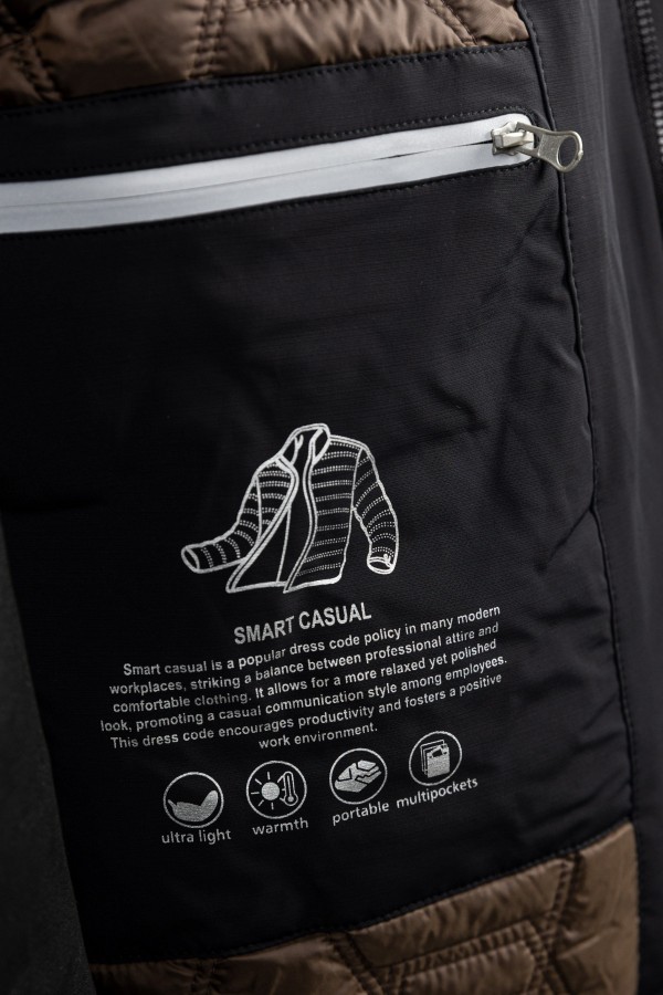 Men's Black Jacket with Removable Hood