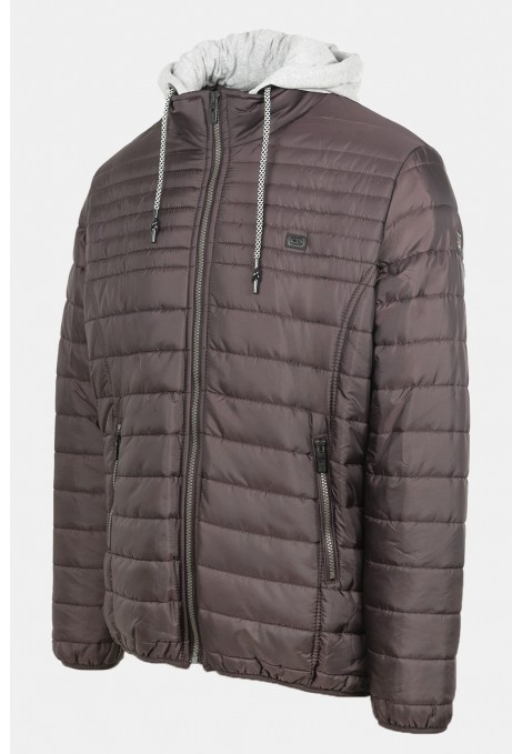 Ανδρικό Μπορντό Μπουφάν με αποσπώμενη Κουκούλα