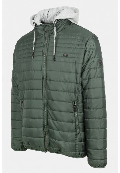 Ανδρικό Πράσινο Μπουφάν με αποσπώμενη Κουκούλα