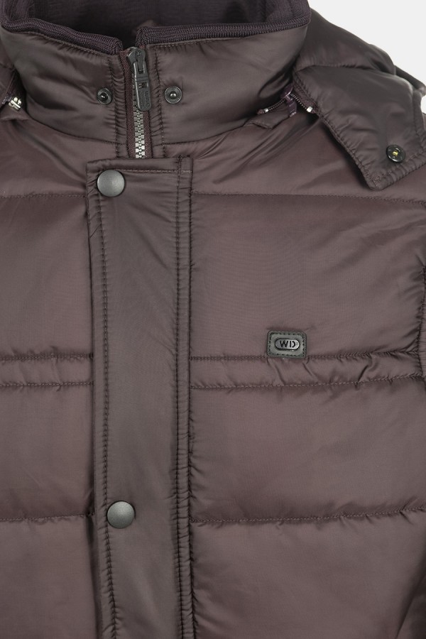 Ανδρικό Μπορντό Αμάνικο Μπουφάν με Αποσπώμενη Κουκούλα