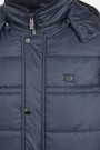 Ανδρικό Σκούρο Μπλε Αμάνικο Μπουφάν με Αποσπώμενη Κουκούλα