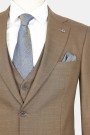 Men's Brown Suit Mixed Wool