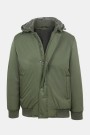 Ανδρικό Πράσινο Μπουφάν με Αποσπώμενη Κουκούλα 