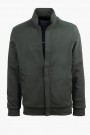 Men's Hidden-Zip Sweatshirt Cardigan in Green
