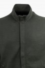 Men's Hidden-Zip Sweatshirt Cardigan in Green