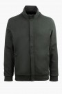 Men's Hidden-Zip Sweatshirt Cardigan in Green