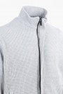 Men's Hidden-Zip Sweatshirt Cardigan in Light Grey