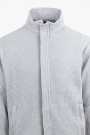 Men's Hidden-Zip Sweatshirt Cardigan in Light Grey