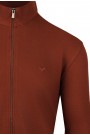 Men's Dark Red Cotton Cardigan