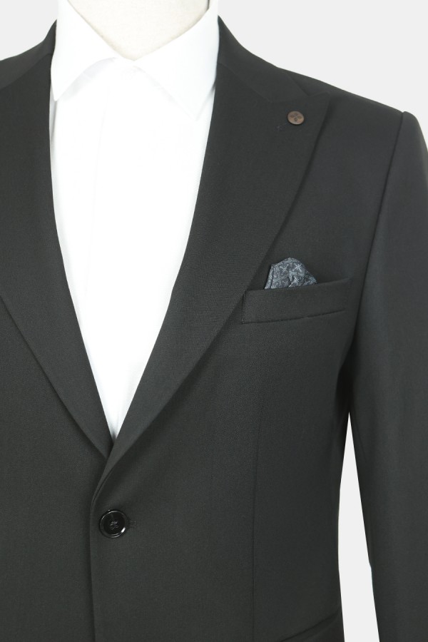 Ανδρικό Μαύρο Σακάκι Mixed Wool