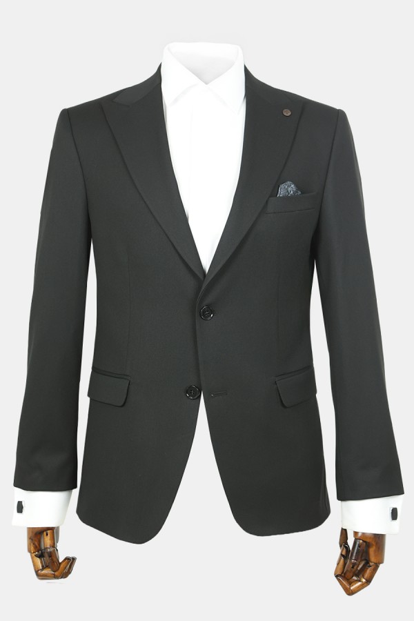 Ανδρικό Μαύρο Σακάκι Mixed Wool