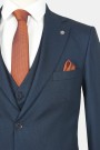 Men's Dark Blue Suit- Textured Weave