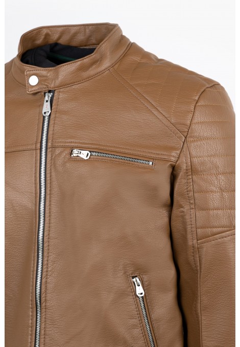 Ανδρικό Ταμπά Μπουφάν από Οικολογικό Δέρμα