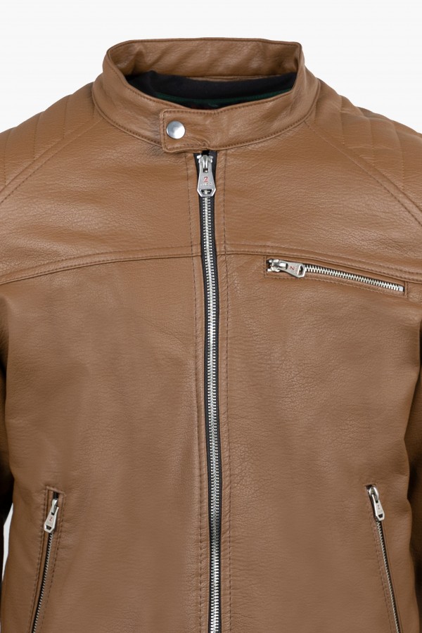 Ανδρικό Ταμπά Μπουφάν από Οικολογικό Δέρμα