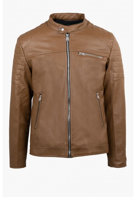 Ανδρικό Ταμπά Μπουφάν από Οικολογικό Δέρμα