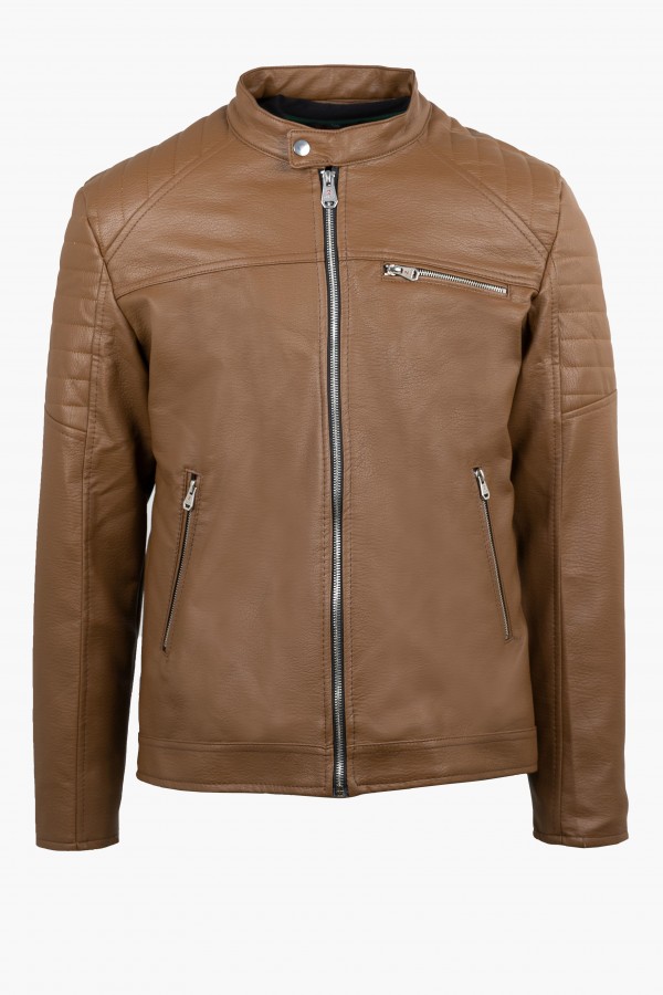 Ανδρικό Ταμπά Μπουφάν από Οικολογικό Δέρμα