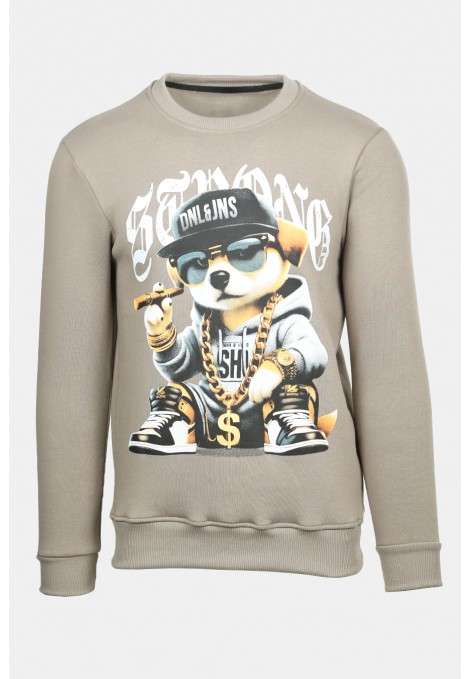 Καφέ Μπλούζα Φούτερ