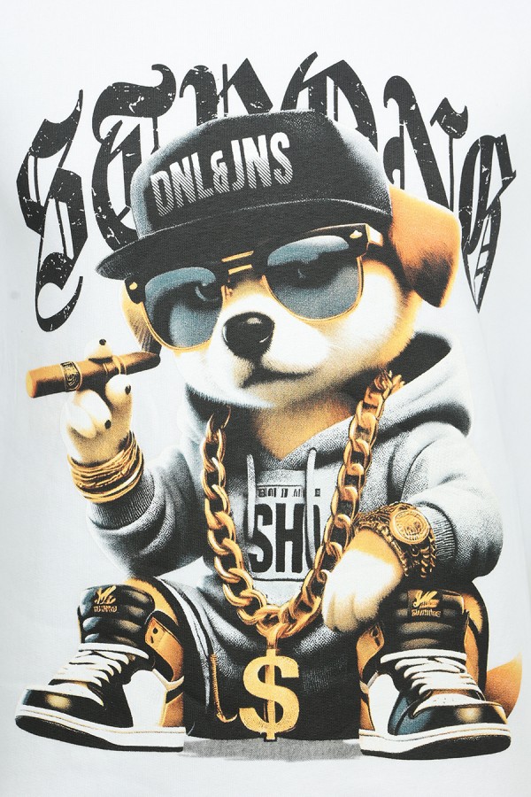 Λευκή Μπλούζα Φούτερ