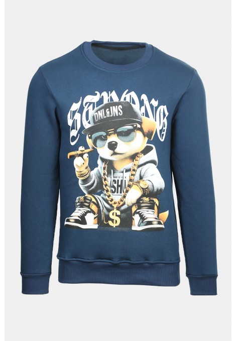 Σκούρο Μπλε Μπλούζα Φούτερ