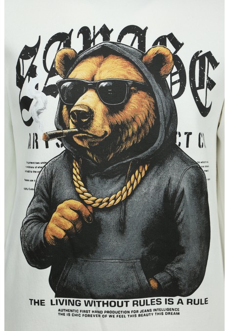 Λευκή Μπλούζα Φούτερ