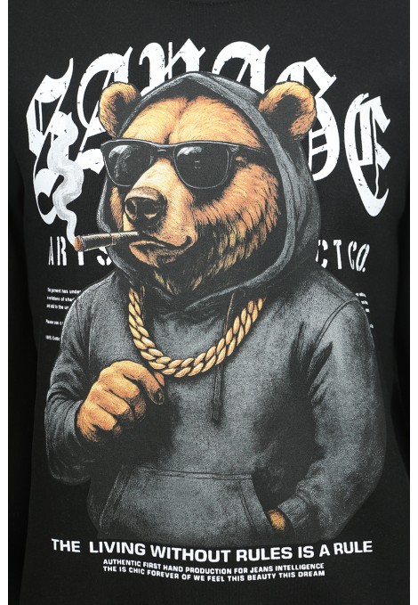 Μαύρη Μπλούζα Φούτερ