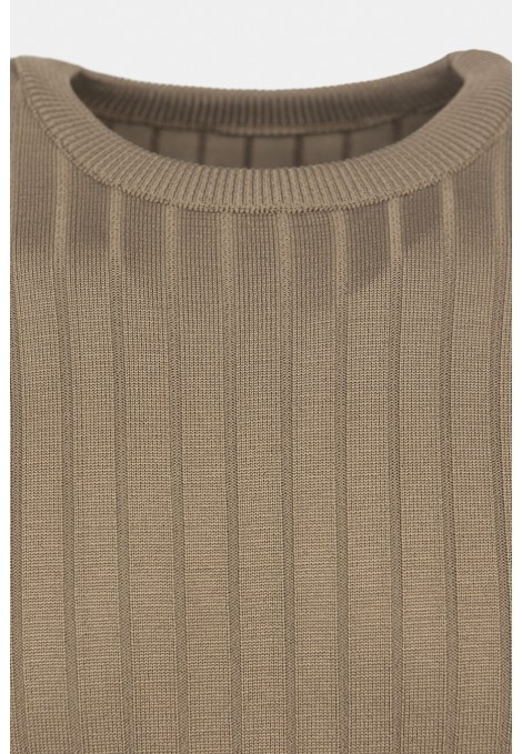 Ανδρική Καφέ Πλεχτή Μπλούζα