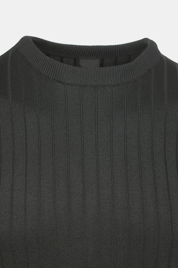 Men's Black Knitted T-shirt