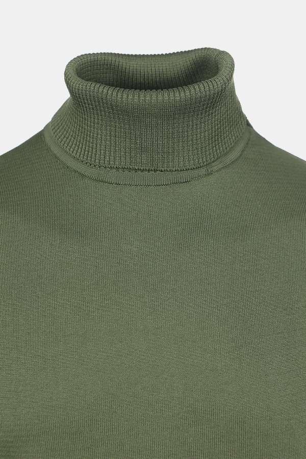 Men's Khaki Knitted Turtleneck
