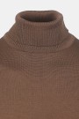 Men's Dark Brown Knitted Turtleneck
