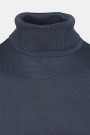 Men's Dark Blue Knitted Turtleneck