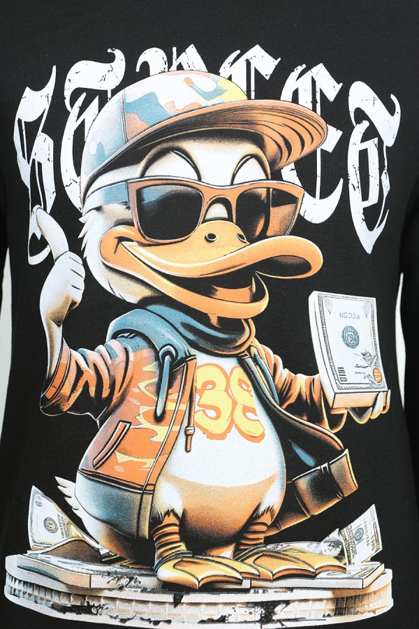 Μαύρη Μπλούζα Φούτερ