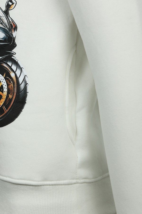 Λευκή Μπλούζα Φούτερ