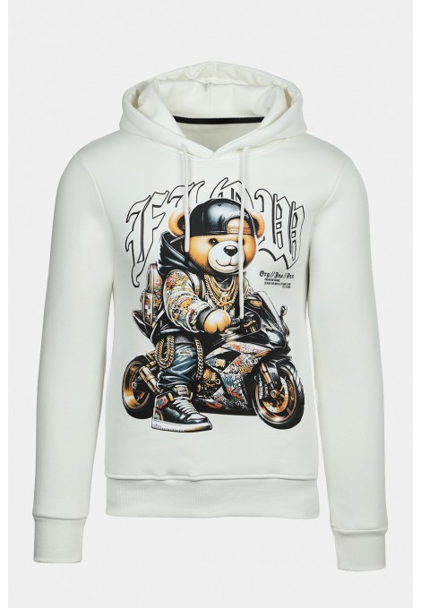 Λευκή Μπλούζα Φούτερ